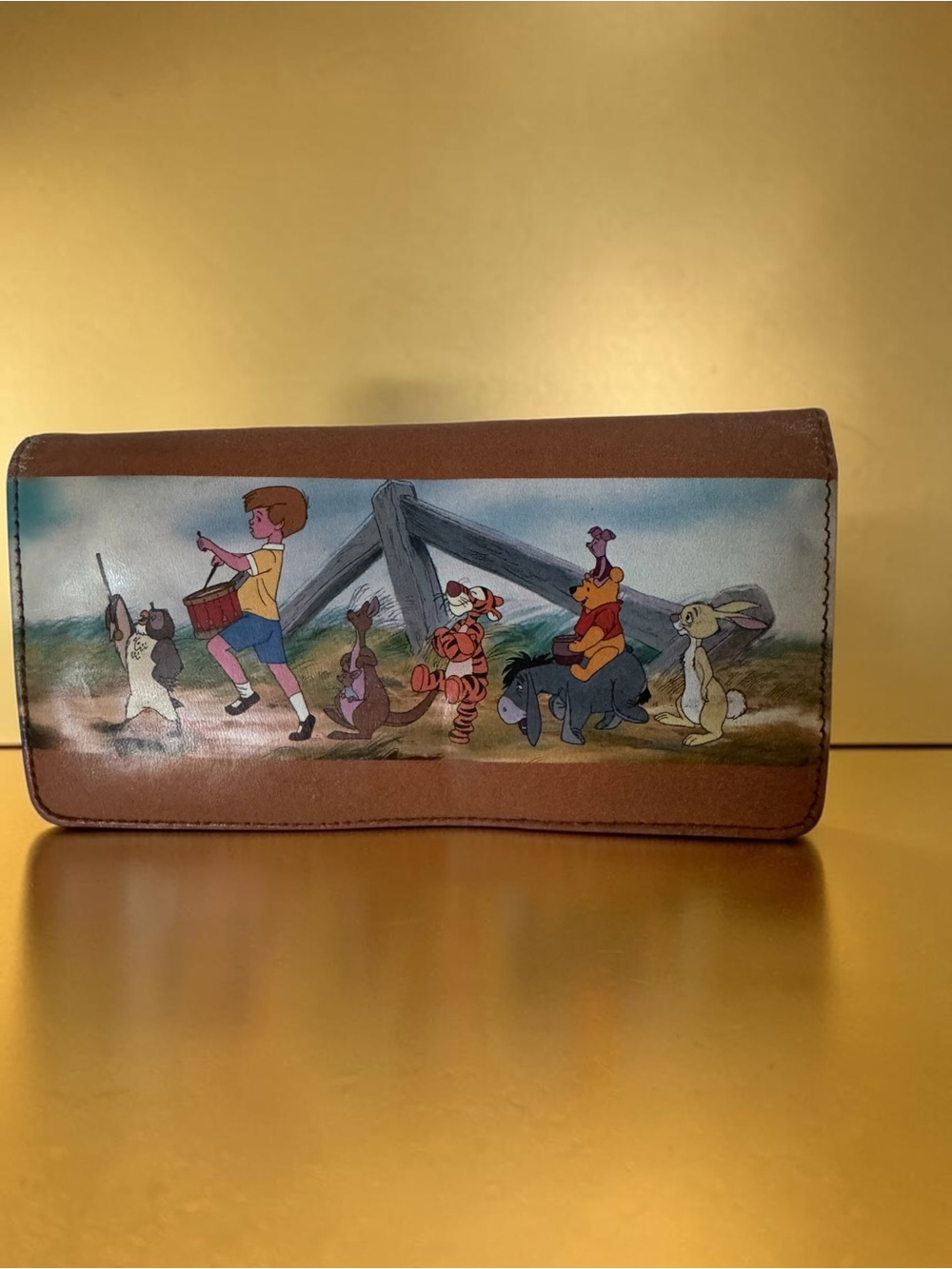 Vintage Disney Winnie the Pooh Checkbook Holder With Disney Logo